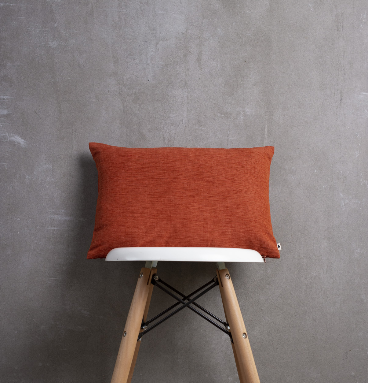 Textura Cotton Cushion Cover Clay Orange 12″x18″