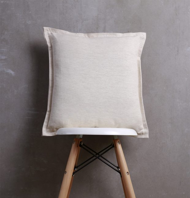Textura Cotton Flanged Cushion Cover Fog Beige 18