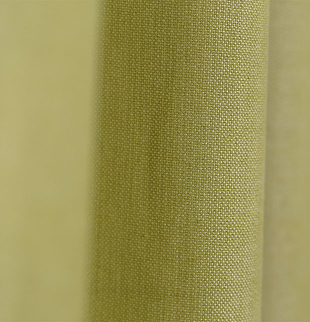 Customizable Curtain, Chambray Cotton - Muted Lime