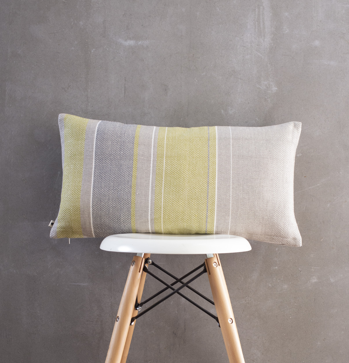 lemon and grey cushions