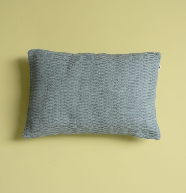 Handwoven Cotton  Jute Cushion Cover Blue/Grey 12