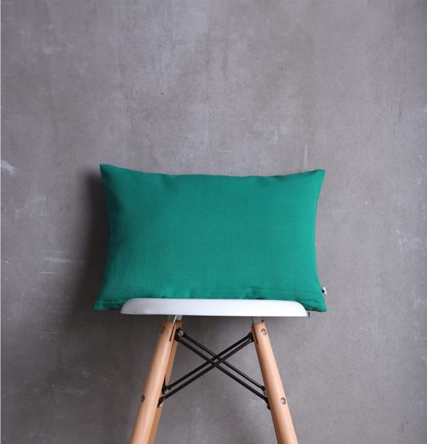 Solid Cotton Cushion Cover Green 12