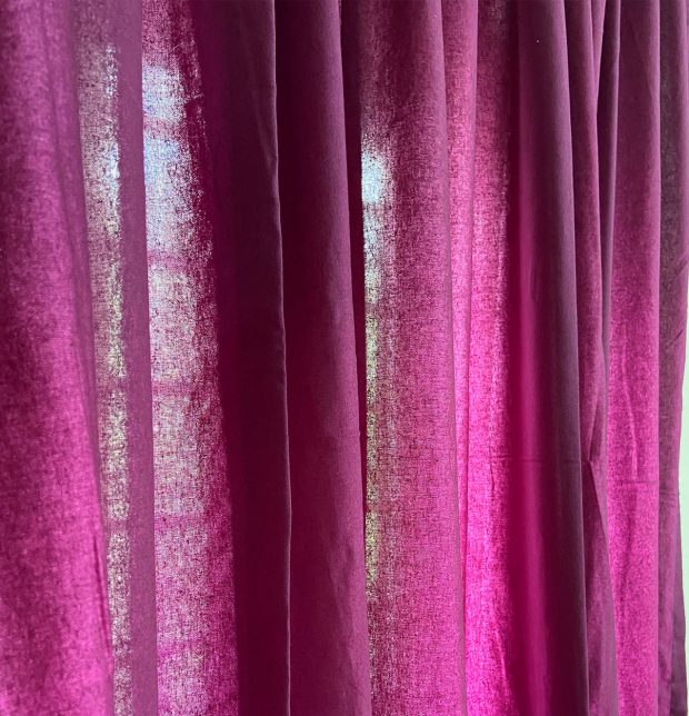 Customizable Curtain, Cotton - Solid - Amethyst Purple