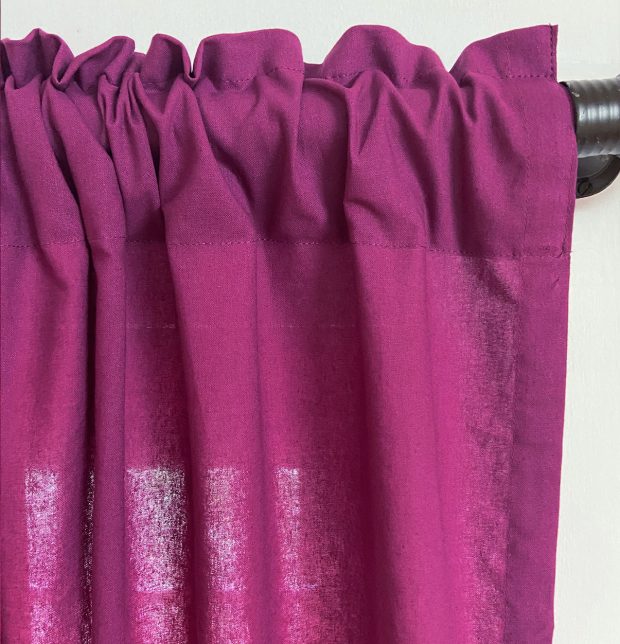 Solid Cotton Curtain Amethyst Purple