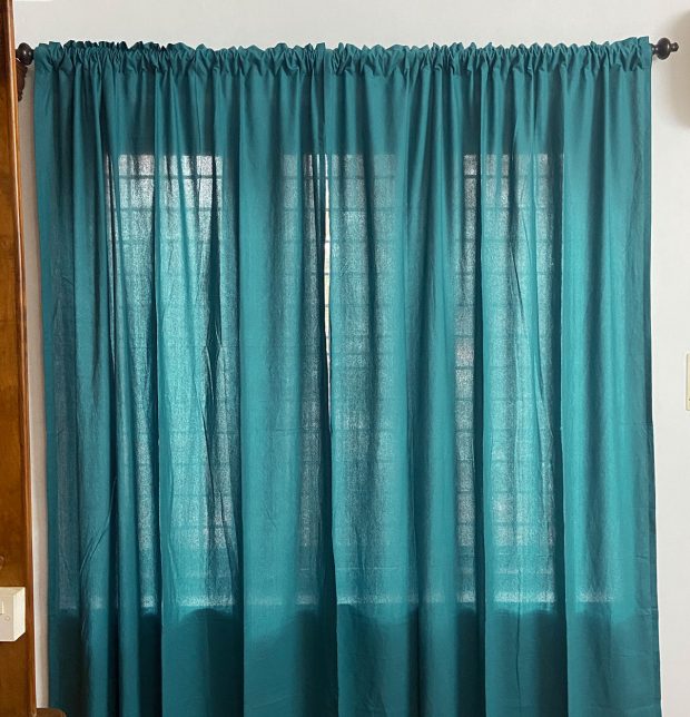 Customizable Curtain, Cotton - Solid - Brittany Blue