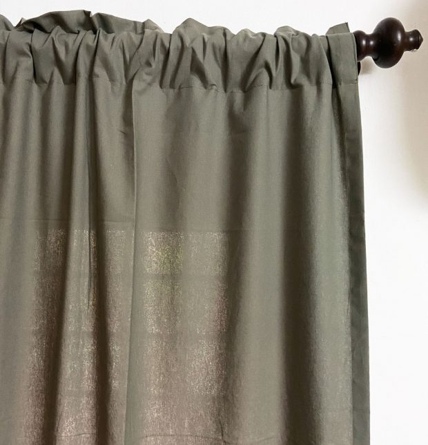 Solid Cotton Curtain Castor Grey