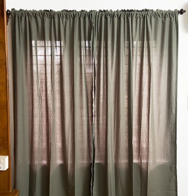 Customizable Curtain, Cotton - Solid - Castor Grey