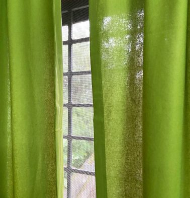 Customizable Curtain, Cotton – Solid – Spinach Green