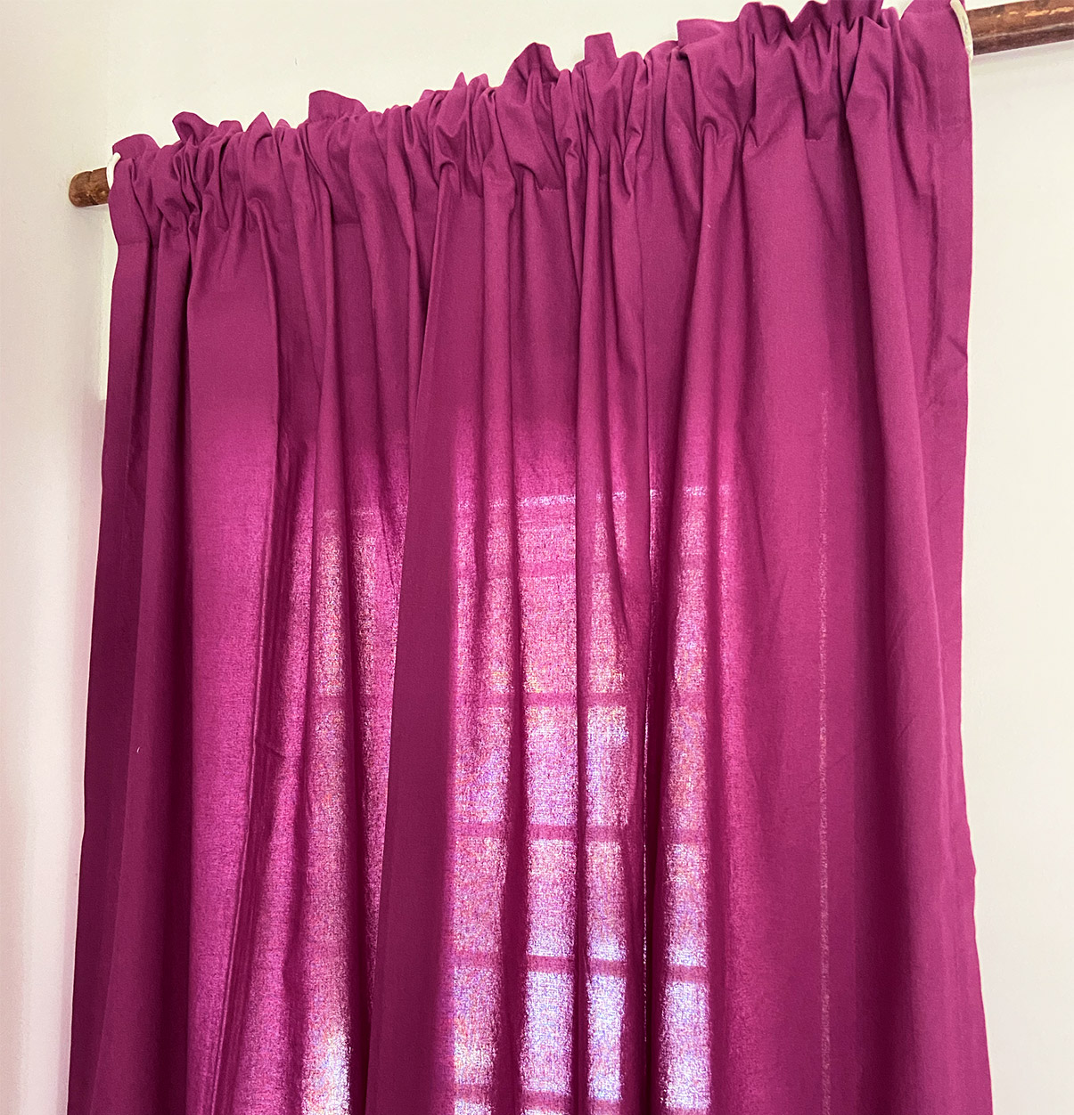 Solid Cotton Curtain Amethyst Purple