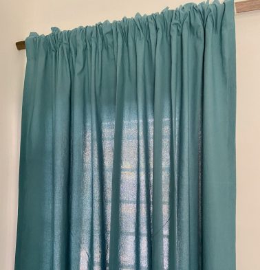 Solid Cotton Curtain Brittany Blue