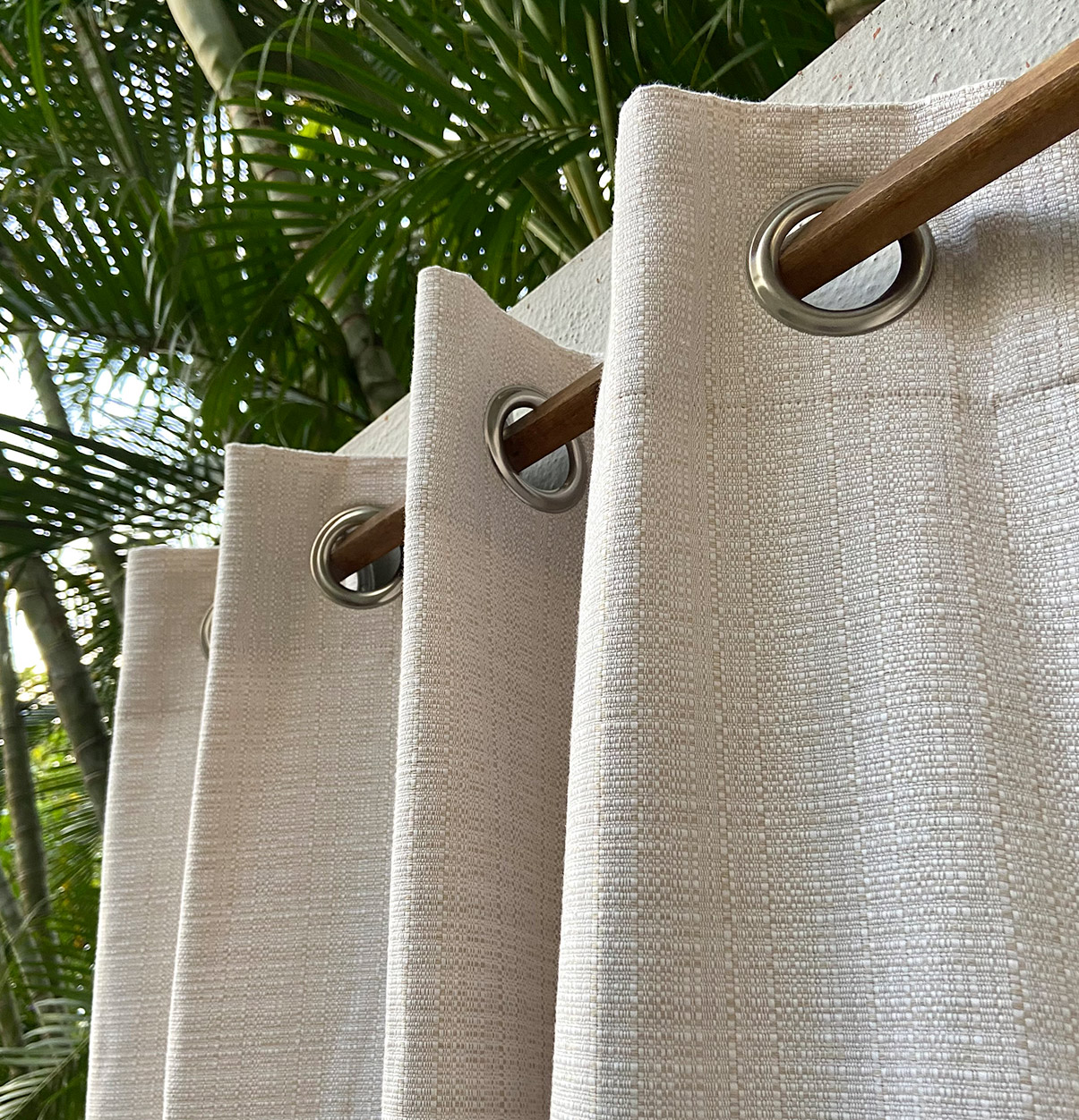 Customizable Curtain, Panama Weave Cotton – Creamy white