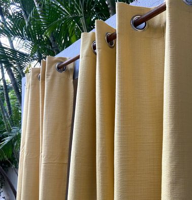 Panama Weave Cotton Curtain Yolk Yellow