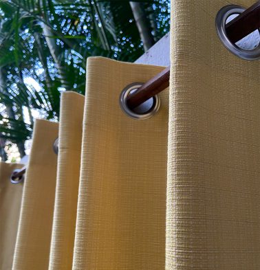 Panama Weave Cotton Curtain Yolk Yellow