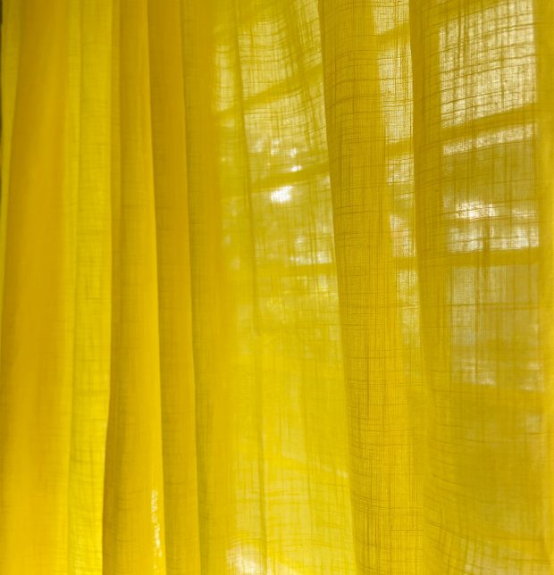 Slub Sheer Cotton Curtain Cyber Yellow