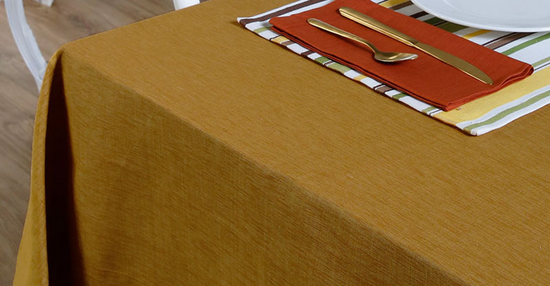 Textura Cotton Table Cloth Golden Oak 60″ x 90″