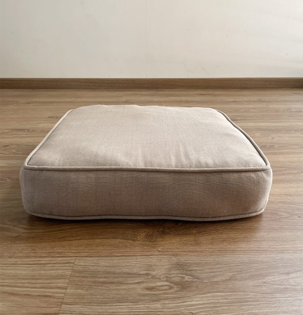 Customizable Floor Cushion, Cotton - Sesame Beige