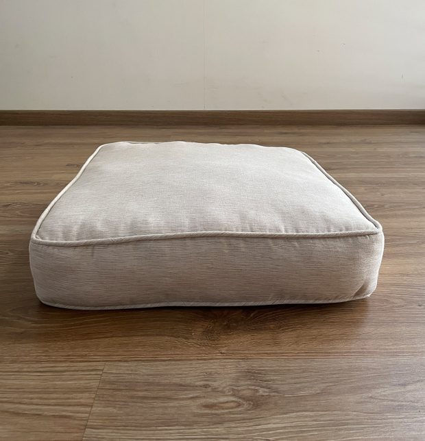 Textura Cotton Floor Cushion Fog Beige