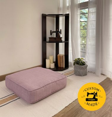 Customizable Floor Cushion, Textura Cotton – Lavender