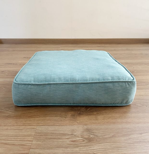 Textura Cotton Floor Cushion Teal Blue