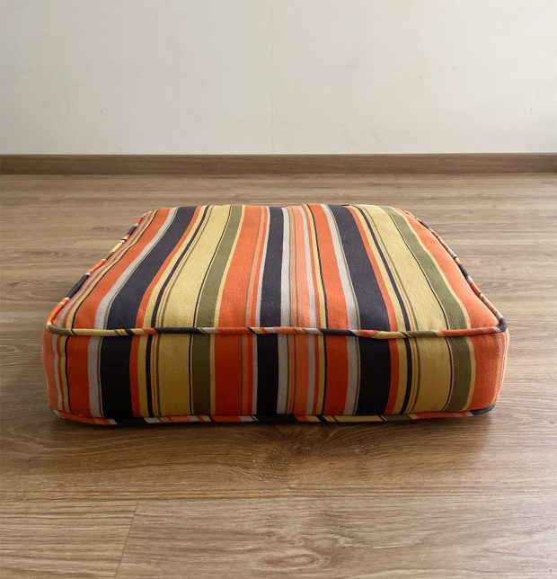 Shadow Stripes Cotton Floor Cushion Multicolor