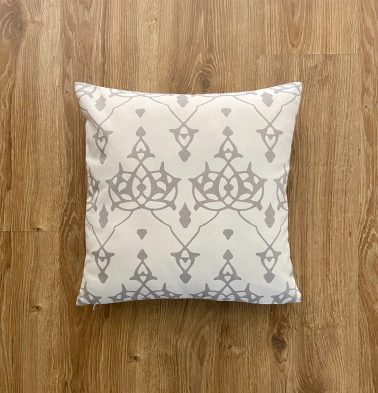 Customizable Cushion Cover, Cotton – Arabic Chevron – Dove Grey