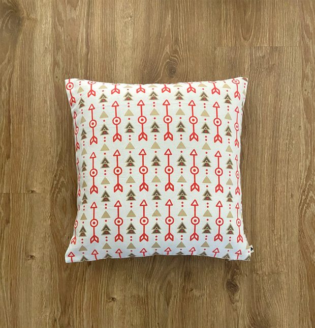 Aztec Arrows Cotton Cushion Cover Fiesta Red 16