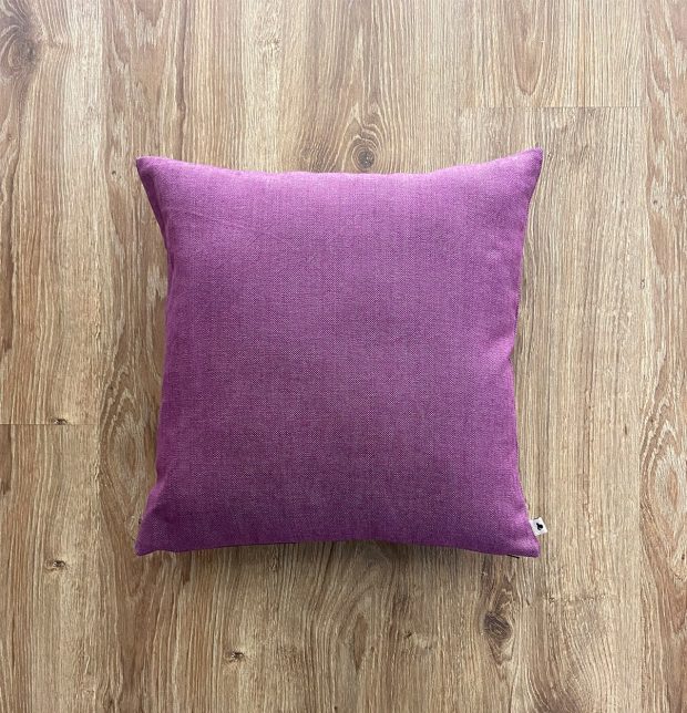 Chambray Cotton Cushion cover Argyle Purple 16