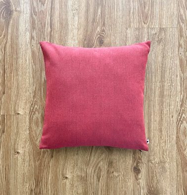Customizable Cushion Cover, Chambray Cotton – Aurora Red