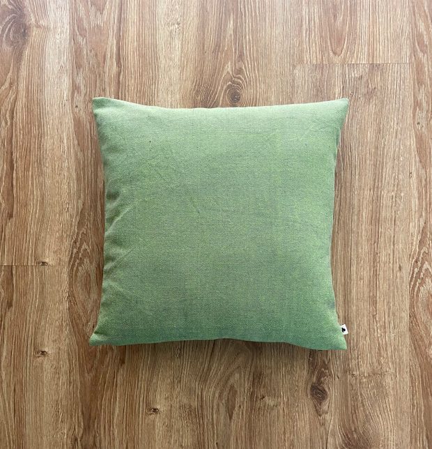 Chambray Cotton Cushion cover Fern Green 16
