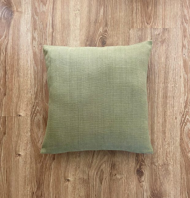 Chambray Cotton Cushion cover Iguana Green 16