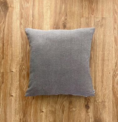 Customizable Cushion Cover, Chambray Cotton – Nickel Grey