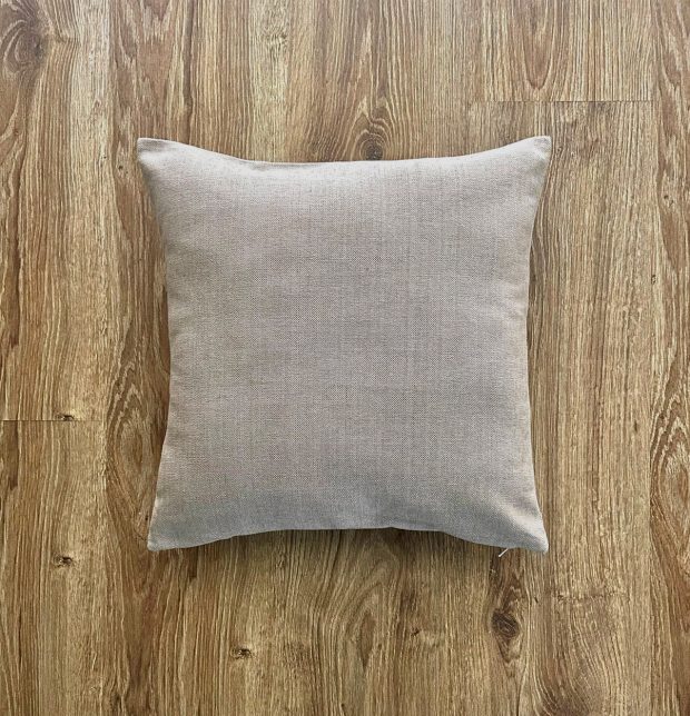 Chambray Cotton Cushion cover Sesame Beige 16