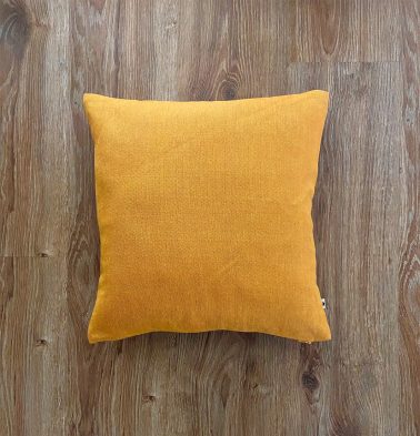 Customizable Cushion Cover, Chambray Cotton – Sunflower Yellow