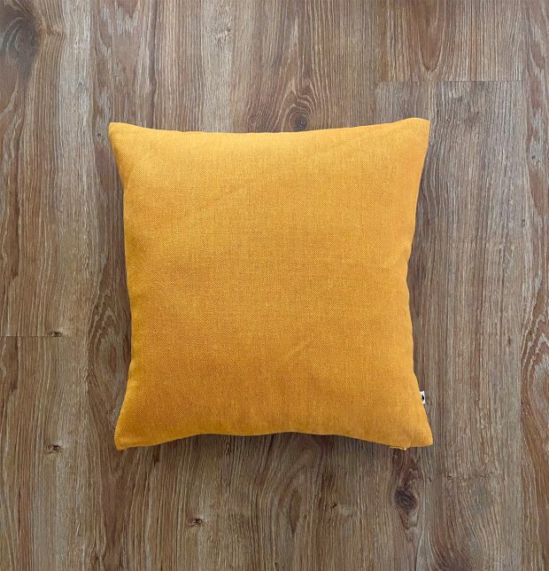 Customizable Cushion Cover, Chambray Cotton - Sunflower Yellow