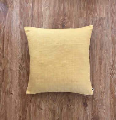 Customizable Cushion Cover, Panama Weave Cotton – Yolk Yellow