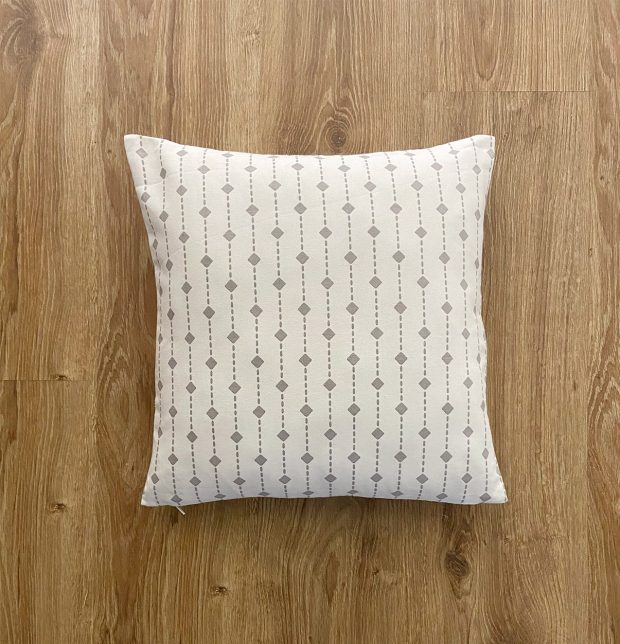 Diamond Lines Cotton Cushion Cover Grey 16