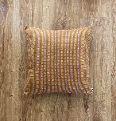 Customizable Cushion Cover, Cotton – Dobby Stripes – Brown