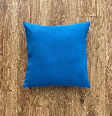 Customizable Cushion Cover,  Cotton – Solid – Brilliant Blue