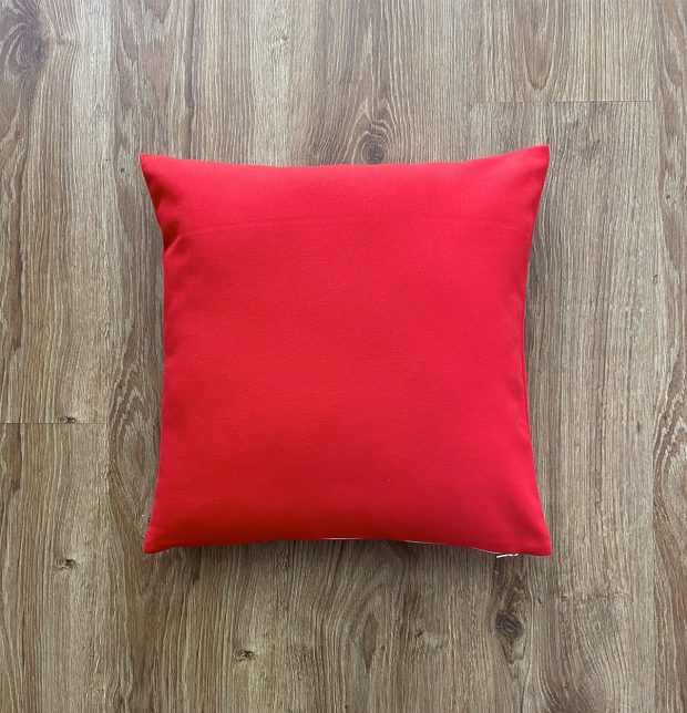 Solid Cotton Cushion cover Brilliant Red 16