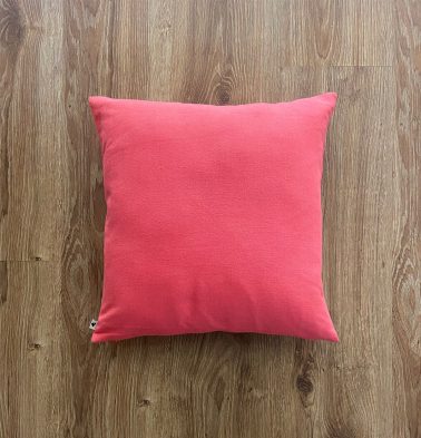 Customizable Cushion Cover,  Cotton – Solid – Coral