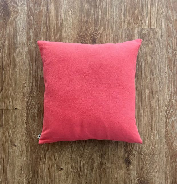 Customizable Cushion Cover,  Cotton - Solid - Coral
