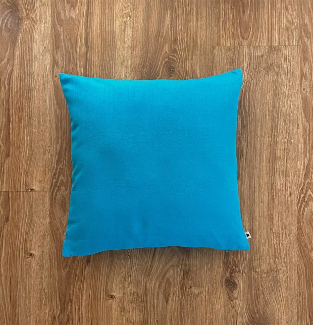 Solid Cotton Cushion cover Hawaiian Ocean Blue 16