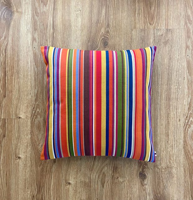 Customizable Cushion Cover, Cotton -  Stripes - Multi-color