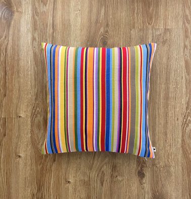 Customizable Cushion Cover, Cotton –  Sunny Stripes – Multi-color