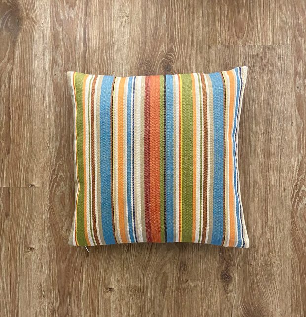 Textured Stripes Cotton Cushion cover Multicolor
