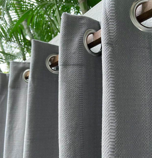 Kadoor Cotton Curtain Slate Grey