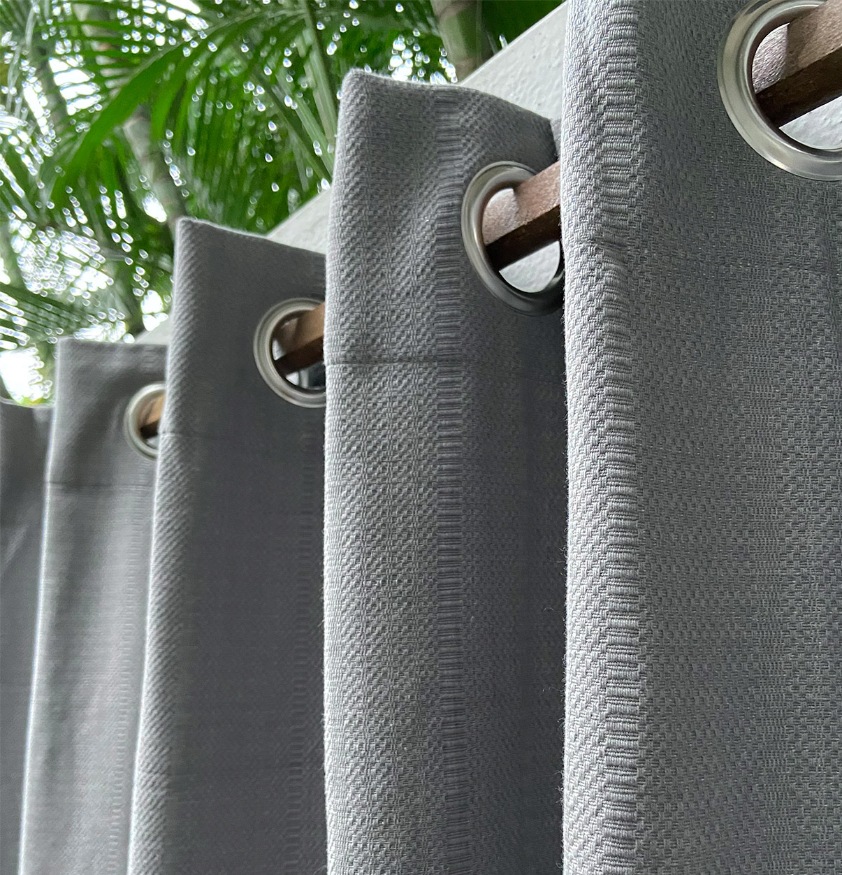 Customizable Curtain, Kadoor Cotton – Slate Grey