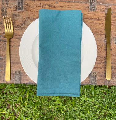 Solid Cotton Table Napkins Brittany Blue Set of 6