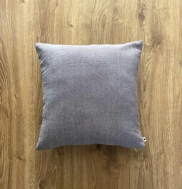 Chambray Cotton Cushion cover Drizzle Grey 16
