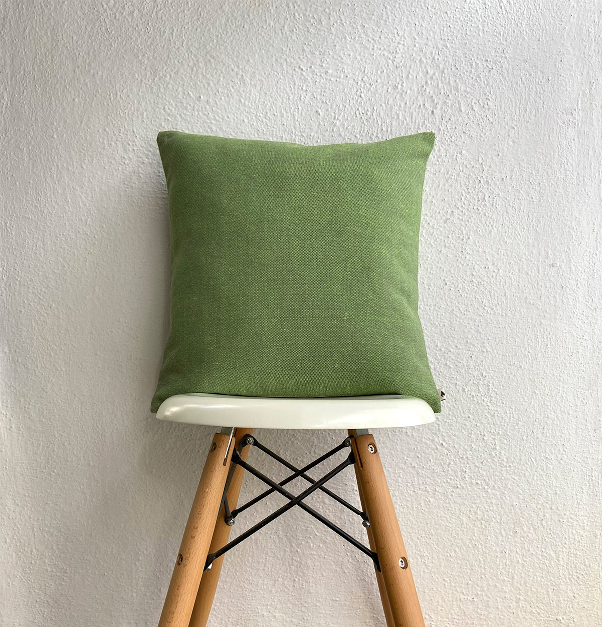 Chambray Cotton Cushion cover Fern Green 16″x16″